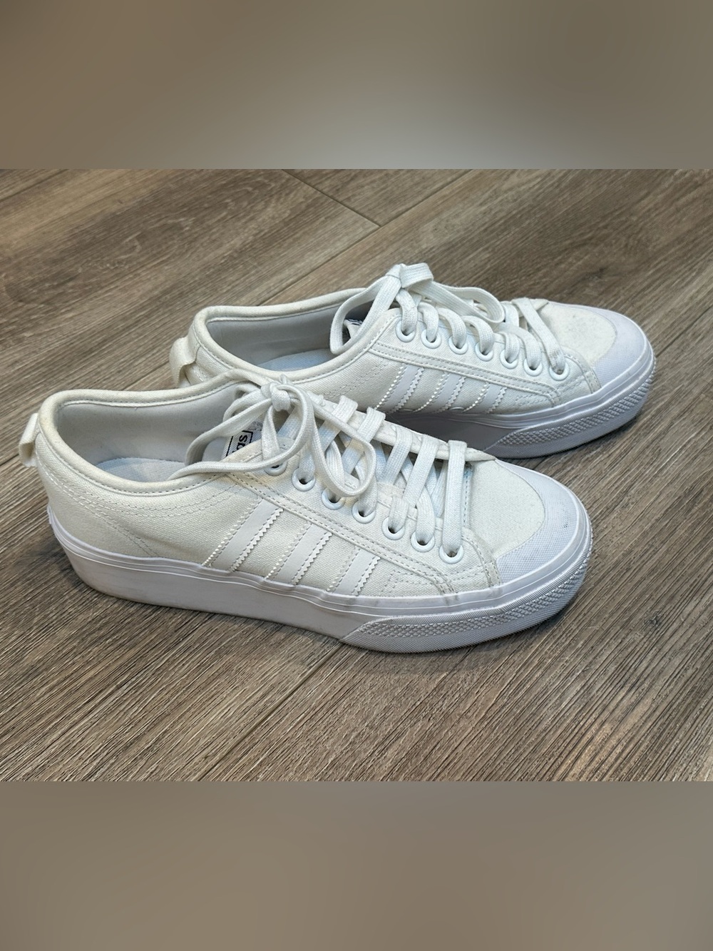 Adidas Nizza Platform Sneakers – White – Women’s Size 9
